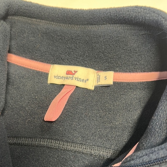 Vineyard Vines Blue Fleece Vest High Collar - Picture 5 of 8